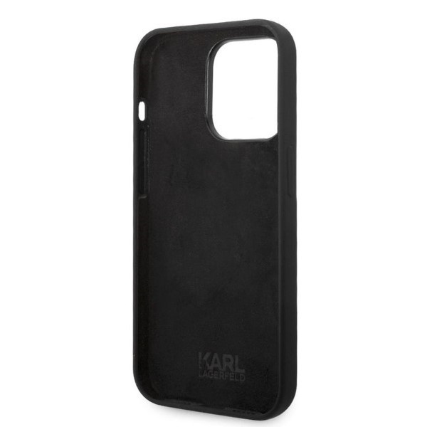 Husa pentru iPhone 14 Pro Max, Silicone, Karl Lagerfeld, Negru - 3 | YEO