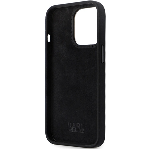 Husa pentru iPhone 14 Pro Max, Silicone, Karl Lagerfeld, Negru - 3 | YEO
