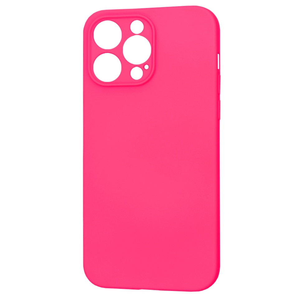 Husa pentru iPhone 14 Pro Max, SKYDDAR INNOVATION, din Silicon Catifelat, SoftElegance , Fucsia, set cu sticker - 3 | YEO