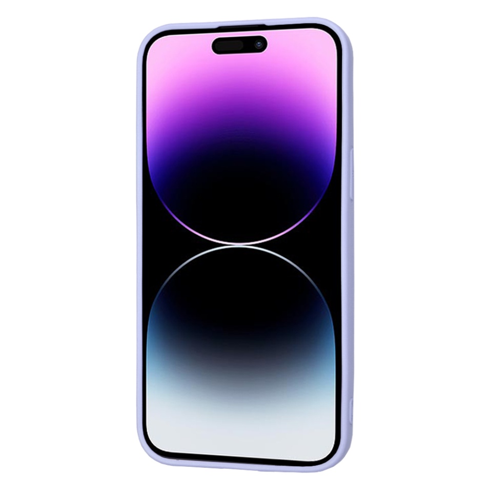 Husa pentru iPhone 14 Pro Max, SKYDDAR INNOVATION, din Silicon Catifelat, SoftElegance , Violet, set cu sticker - 1 | YEO