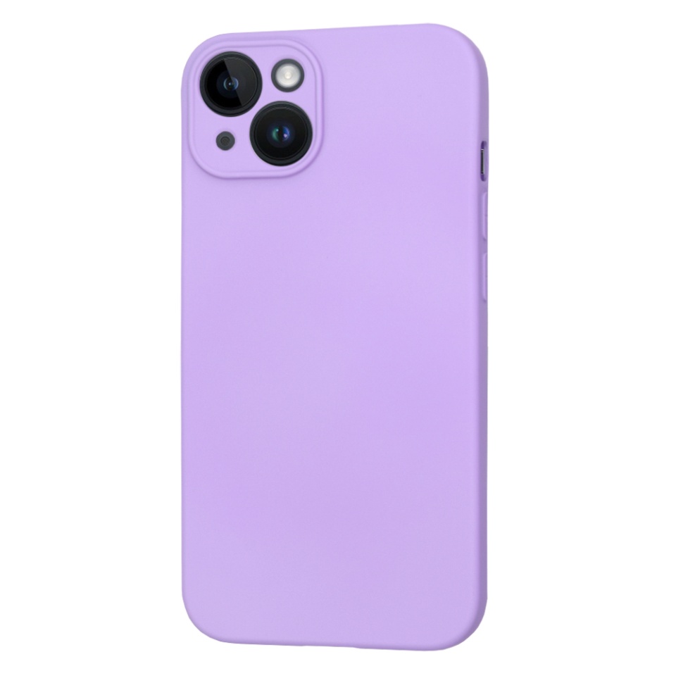 Husa pentru iPhone 14, SKYDDAR INNOVATION, din Silicon Catifelat, SoftFlex Magsafe, Violet, set cu sticker - 1 | YEO