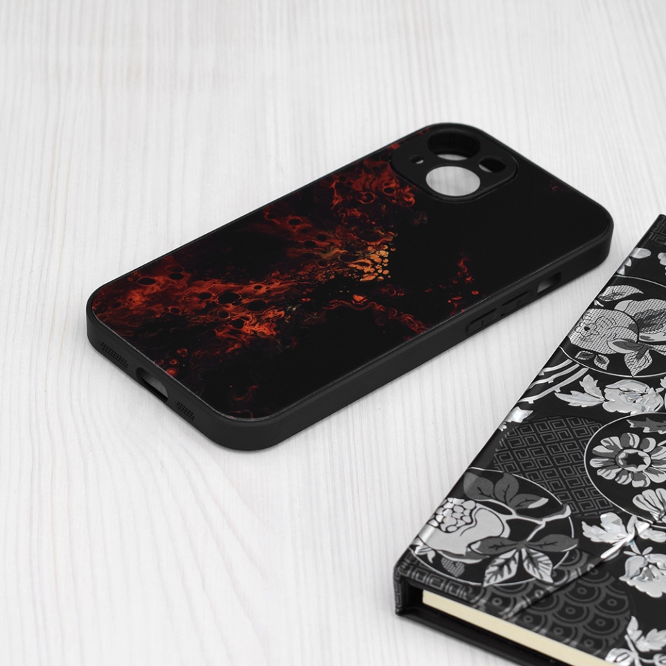 Husa pentru iPhone 15 Plus cu sticla securizata, Glaze - Rosu - 2 | YEO