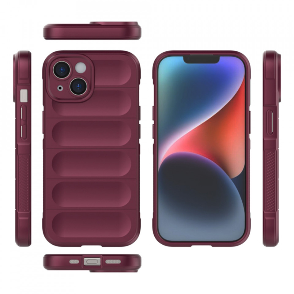 Husa pentru iPhone 15 Plus eleganta, din silicon mat, SKDR Vogue - Bleu - 1 | YEO