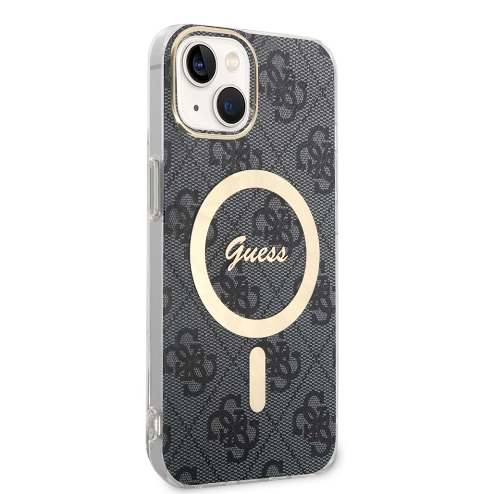 Husa pentru iPhone 15 Plus, IML 4G MagSafe, Guess - Negru - 2 | YEO