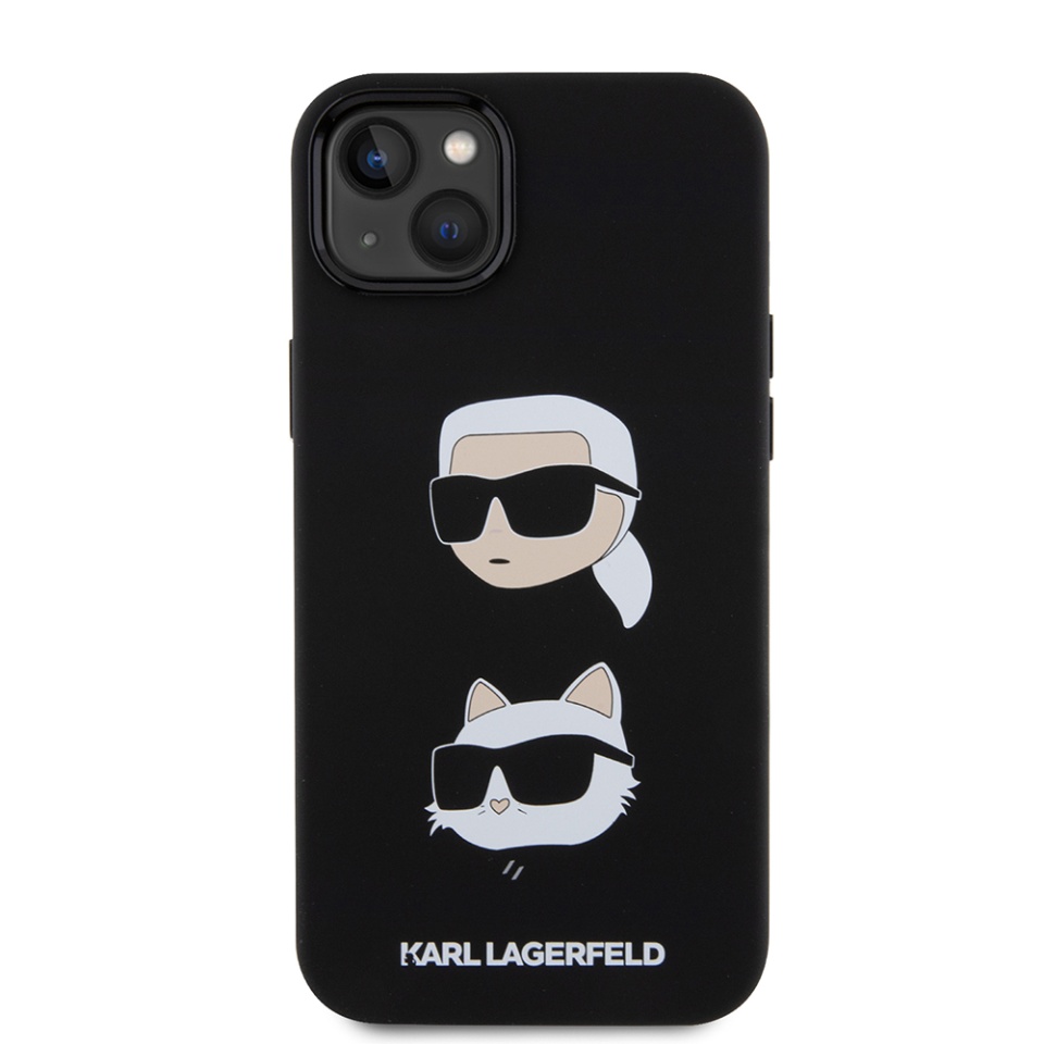 Husa pentru iPhone 15 Plus, Silicone, Karl Lagerfeld, Negru - 1 | YEO