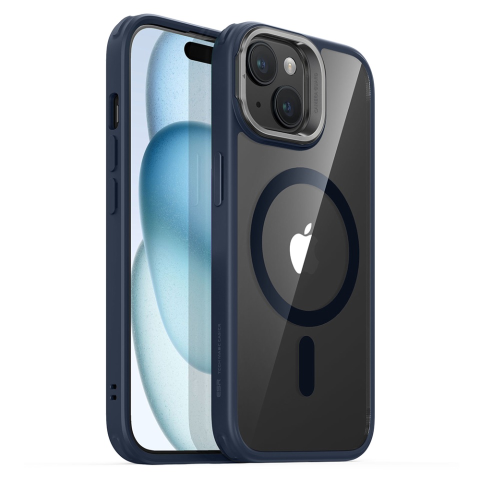 Husa pentru iPhone 15 Plus, slim MagSafe, Classic Hybrid HaloLock Kickstand ESR - Albastru - 1 | YEO