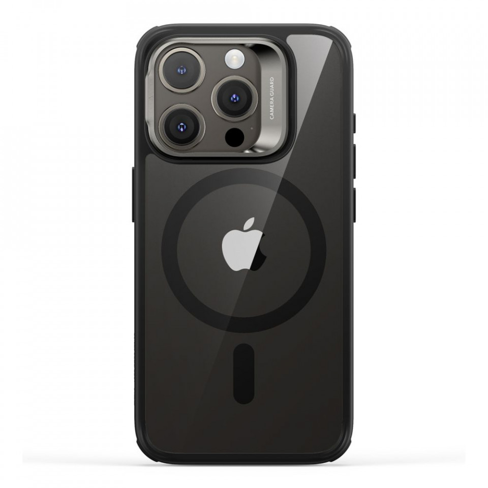 Husa pentru iPhone 15 Pro - ESR Classic Hybrid HaloLock Kickstand - Clear Black - 2 | YEO