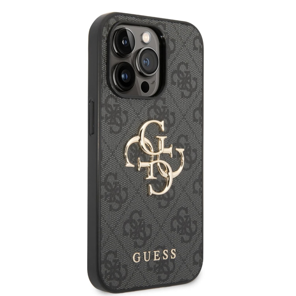 Husa pentru iPhone 15 Pro, Guess Hardcase 4G Big Metal Logo, Protectie Slim, Compatibila, Gri - 3 | YEO