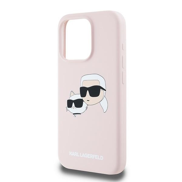 Husa pentru iPhone 15 Pro Max, Silicone MagSafe, Karl Lagerfeld - Roz - 3 | YEO