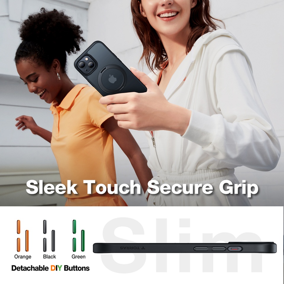 Husa pentru iPhone 15, Torras Ostand Pro MagSafe, Negru - 1 | YEO