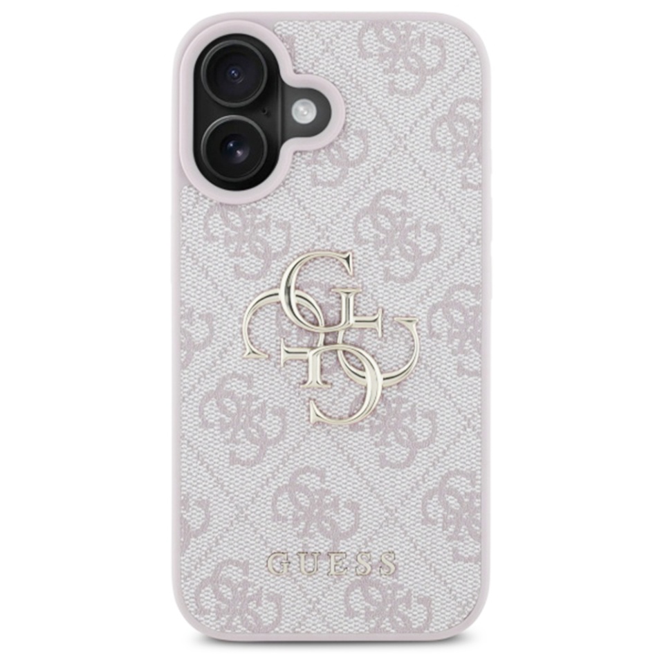 Husa pentru iPhone 16, Guess Hardcase 4G Big Logo, Protectie Slim, Compatibila, Roz - 2 | YEO