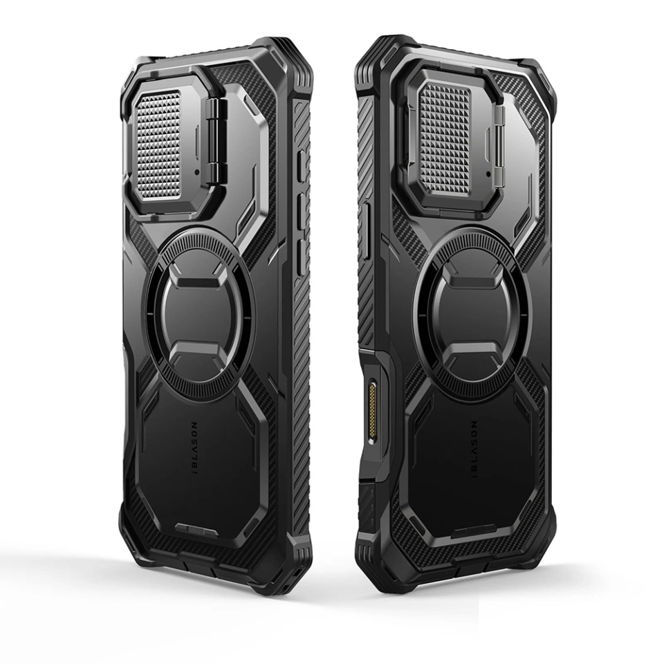 Husa pentru iPhone 16 Plus, Kickstand, AntiSock, I-Blason Armorbox - Negru - 1 | YEO