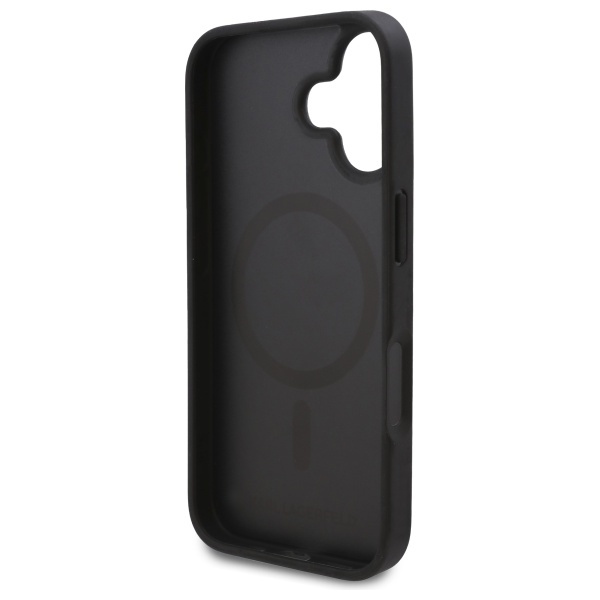 Husa pentru iPhone 16 Plus Leather MagSafe, Karl Lagerfeld - Negru - 1 | YEO