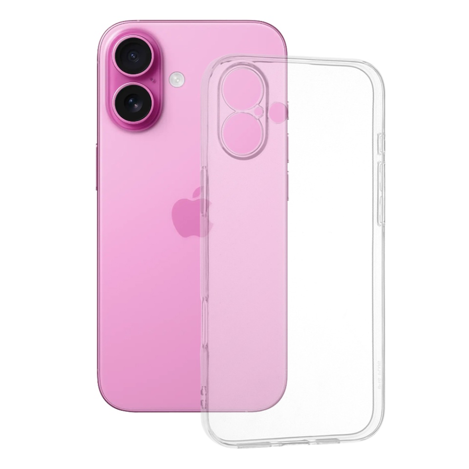 Husa pentru iPhone 16 Plus, SKYDDAR INNOVATION, ClearGuard, din silicon transparent, Transparenta, set cu sticker
