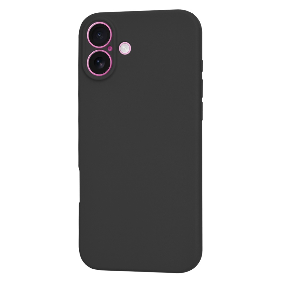 Husa pentru iPhone 16 Plus, SKYDDAR INNOVATION, din Silicon Catifelat, SoftElegance , Negru, set cu sticker - 2 | YEO