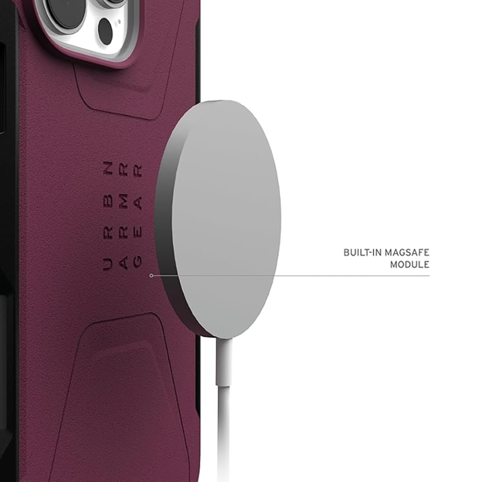 Husa pentru iPhone 16 Pro Max, Civilian Pro MagSafe, UAG - Bordo - 1 | YEO