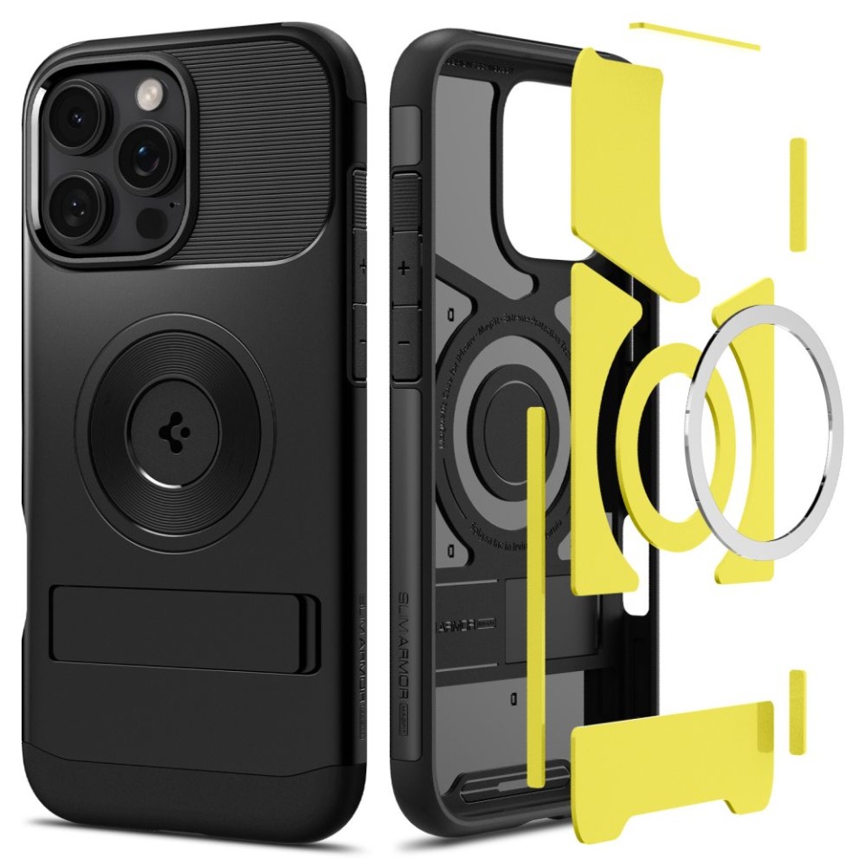 Husa pentru iPhone 16 Pro Max, Slim Armor MagSafe, Spigen - Negru - 1 | YEO
