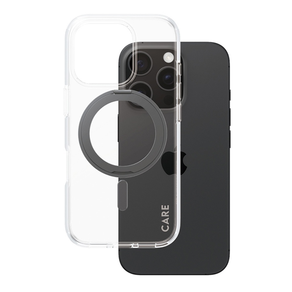 Husa pentru iPhone 16 Pro, PanzerGlass, MagSafe Kickstand si Protectie Camera, Margini Intarite Anti-Soc, Design Slim, Transparent