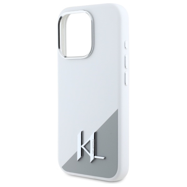 Husa pentru iPhone 16 Pro, Silicone MagSafe, Karl Lagerfeld - Alb - 3 | YEO