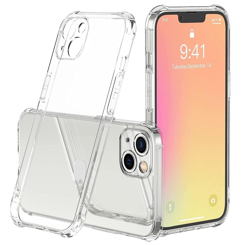 Husa pentru iPhone 16 Pro , SKYDDAR INNOVATION, Shockproof Clear din Silicon Slim, Transparenta, set cu sticker - 3 | YEO