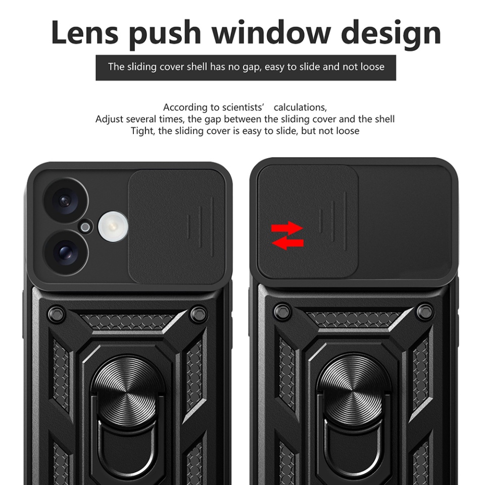 Husa pentru iPhone 16, SKYDDAR INNOVATION, CamShield, Verde, set cu sticker - 2 | YEO