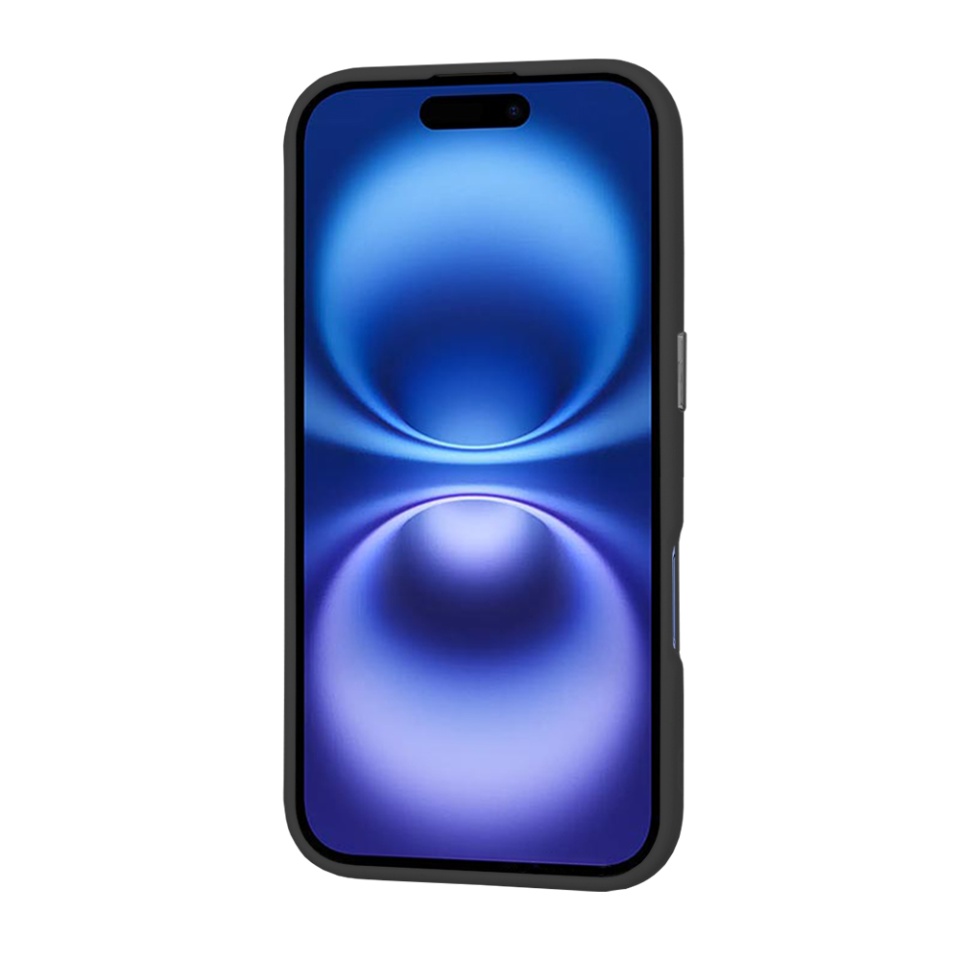 Husa pentru iPhone 16, SKYDDAR INNOVATION, HaloFrost MagSafe, Antisoc, set cu sticker, Negru - 1 | YEO