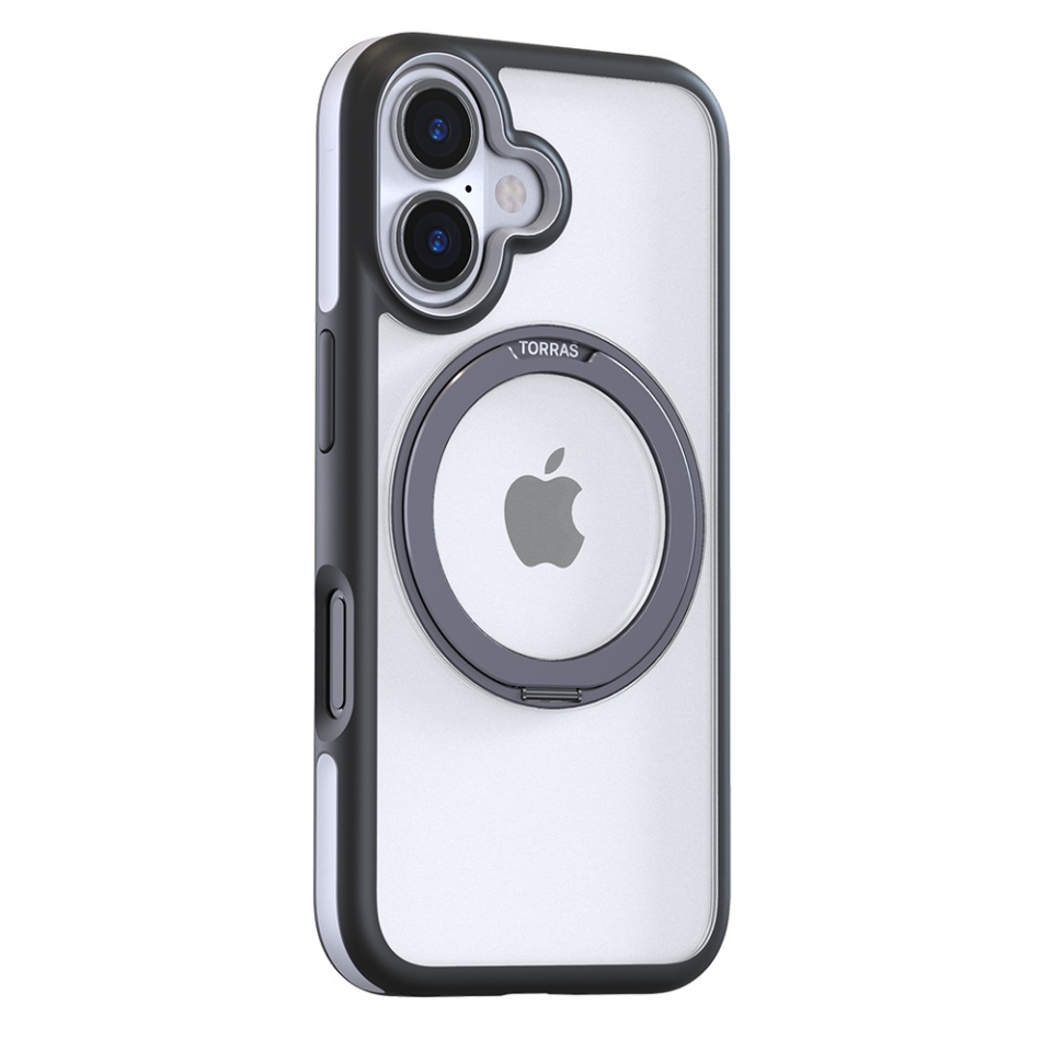 Husa pentru iPhone 16, Torras Ostand R Fusion MagSafe, Negru - 3 | YEO