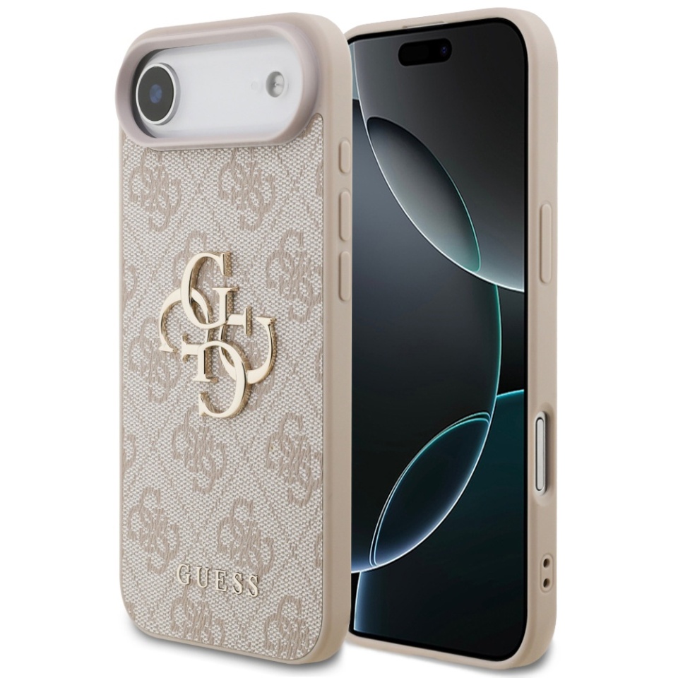 Husa pentru iPhone 17 Air, Guess Hardcase 4G Big Logo, Protectie Slim, Compatibila, Roz