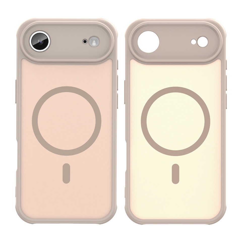 Husa pentru iPhone 17 Air, SKYDDAR INNOVATION, HaloFrost MagSafe II, Antisoc, set cu sticker, Auriu - 1 | YEO