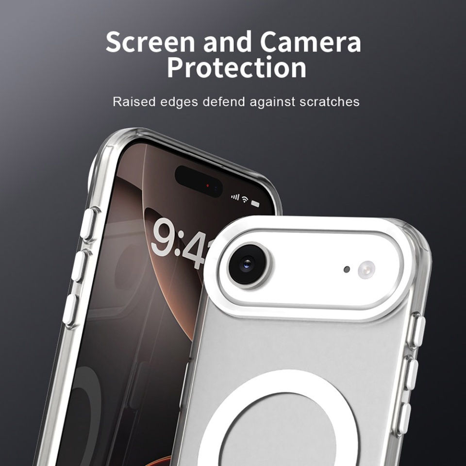 Husa pentru iPhone 17 Air, SKYDDAR INOVATION, CandyCase, Magsafe, set cu sticker, Alb - 1 | YEO