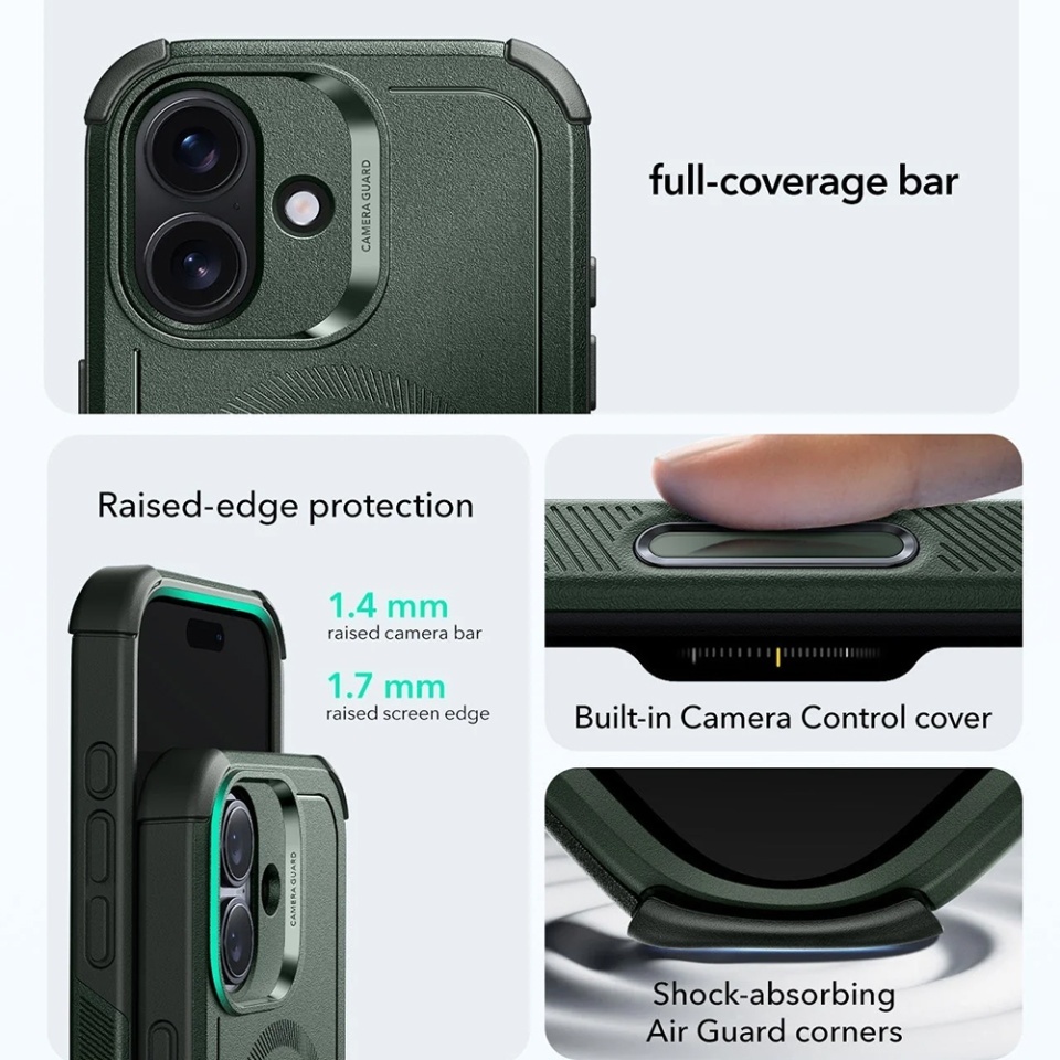 Husa pentru iPhone 17, Magsafe, ESR Cyber Halolock, Verde - 2 | YEO