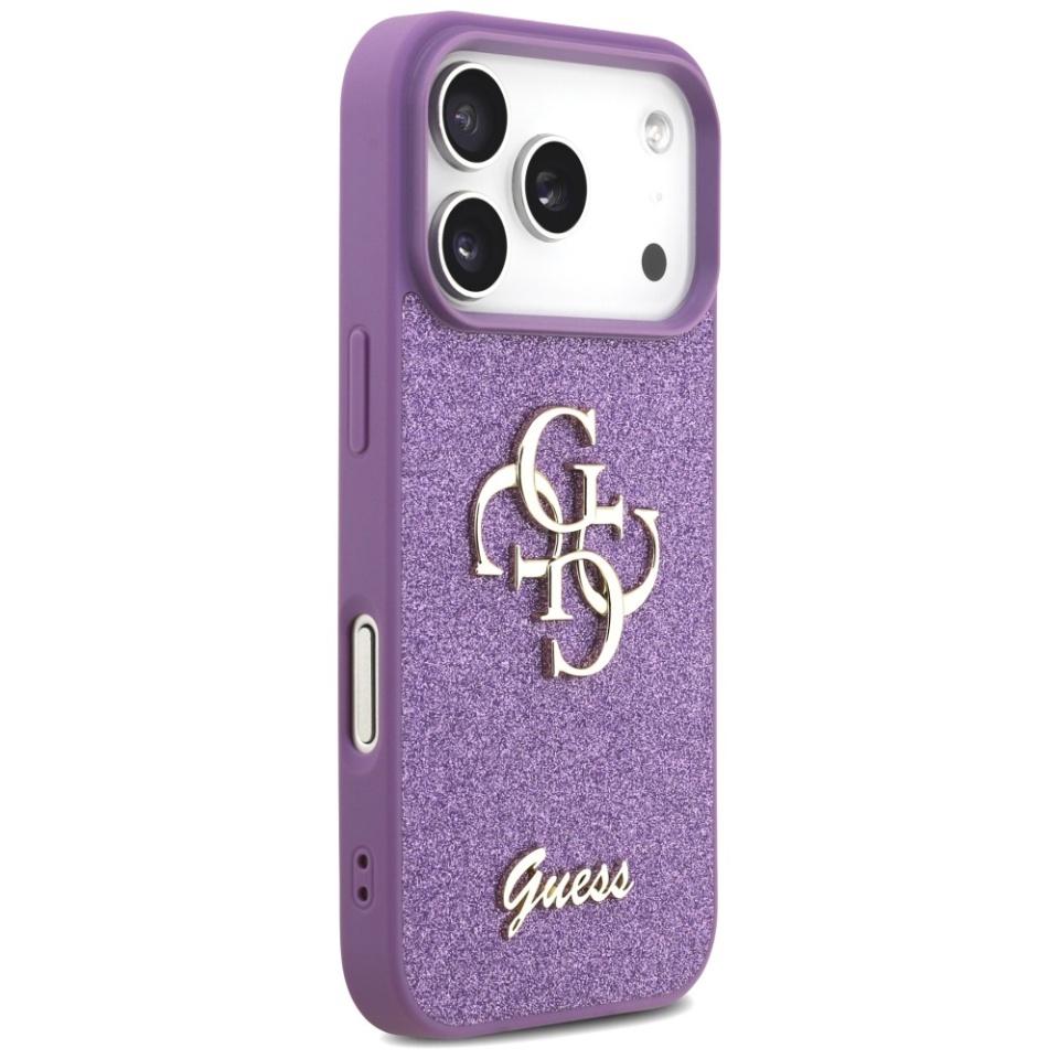 Husa pentru iPhone 17 Pro, Glitter Fixed Big 4G, Protectie Slim, Guess, Violet - 3 | YEO