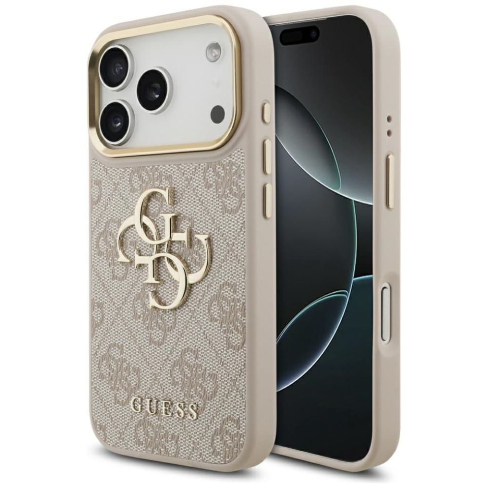 Husa pentru iPhone 17 Pro, Guess Hardcase Guess Big 4G Classic Logo, Protectie Slim, Compatibila, Roz