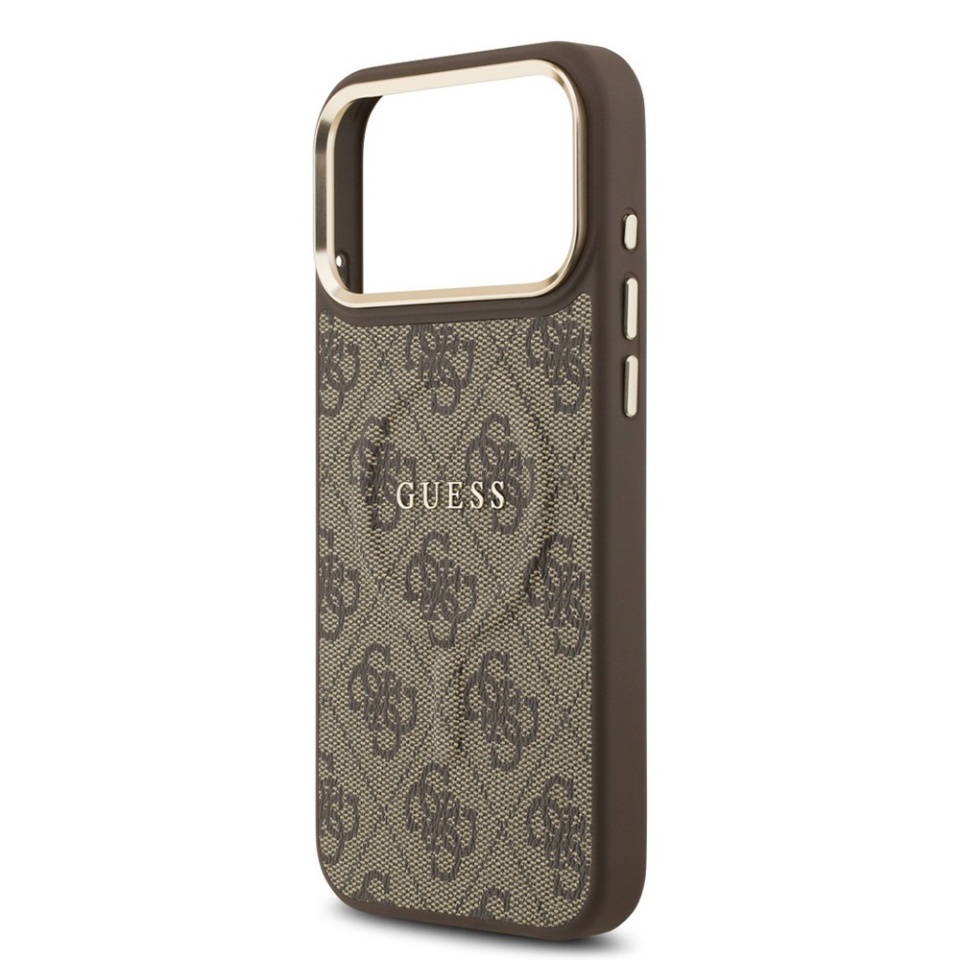 Husa pentru iPhone 17 Pro Max, Guess, Hardcase 4G Classic MagSafe, Maro - 3 | YEO