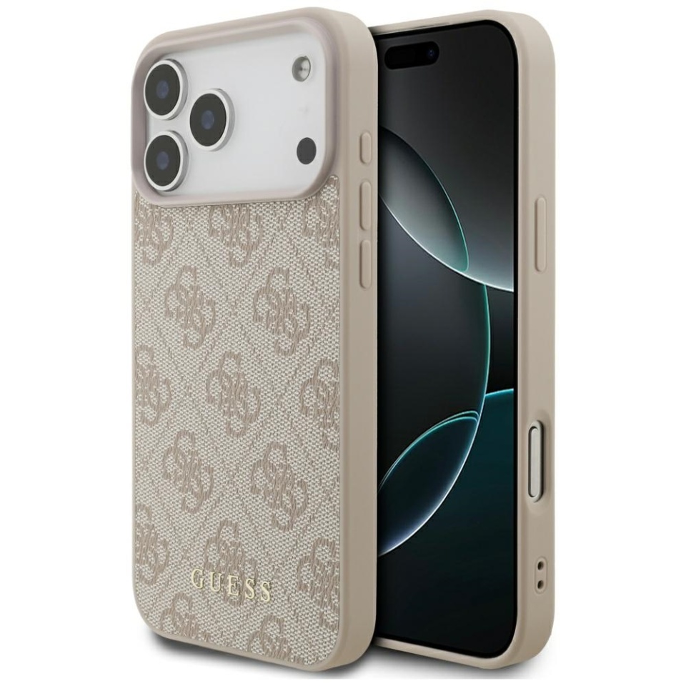 Husa pentru iPhone 17 Pro Max, Guess Hardcase 4G Classic, Roz
