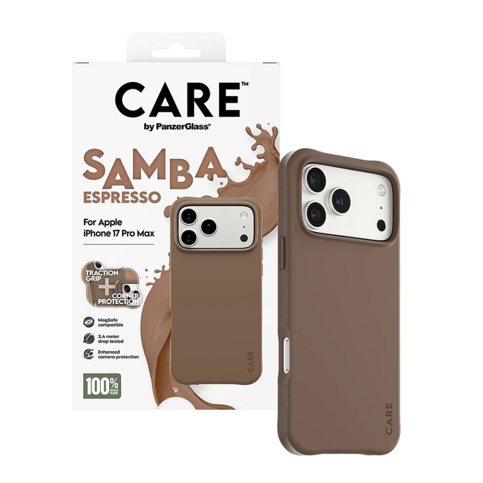 Husa pentru iPhone 17 Pro Max, PanzerGlass, CARE Fashionable Case, Silicon Soft Touch Slim Eco-Friendly cu Protectie Avansata si Compatibilitate Wireless, Antialunecare, Antiamprenta, Maro - 8