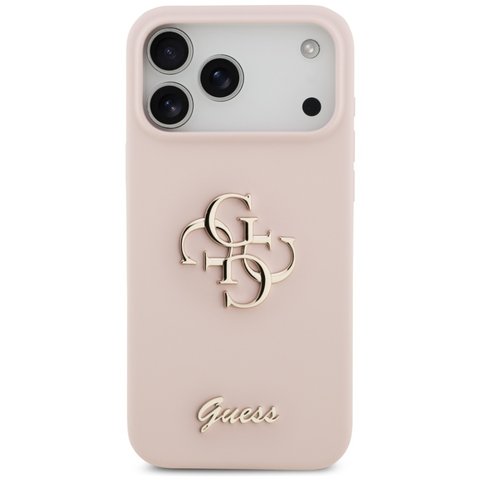 Husa pentru iPhone 17 Pro Max, Silicone Big 4G Script, Protectie Slim, Roz deschis - 2 | YEO