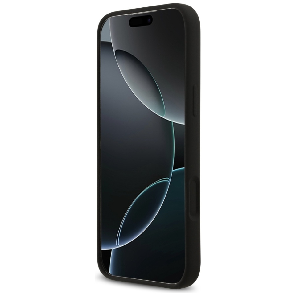 Husa pentru iPhone 17 Pro Max, Silicone Big 4G Script, Protectie Slim, Negru - 3 | YEO