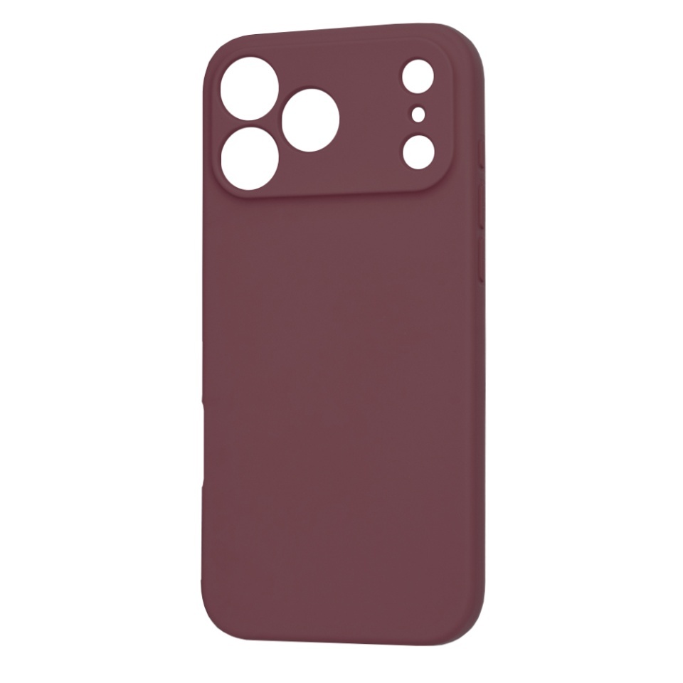 Husa pentru iPhone 17 Pro Max, SKYDDAR INNOVATION, din Silicon Catifelat, SoftFlex Magsafe, set cu sticker, Bordo - 1 | YEO