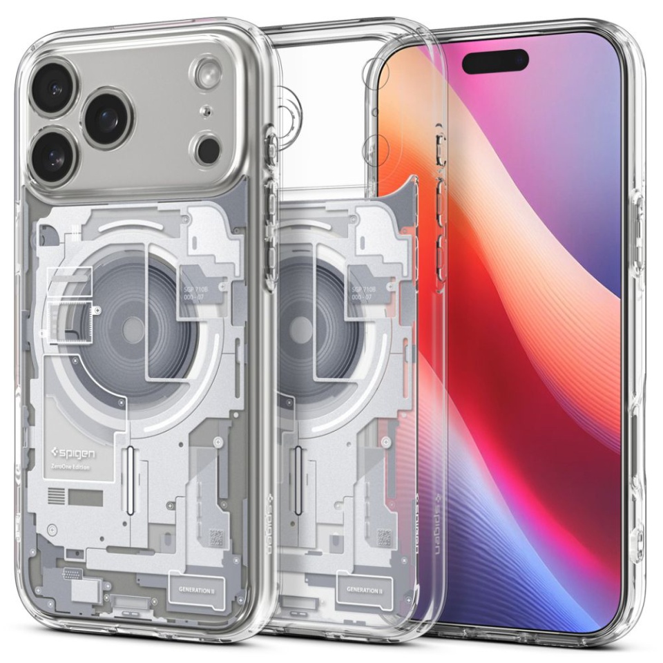 Husa pentru iPhone 17 Pro Max, Spigen Ultra Hybrid Zero One - Alb
