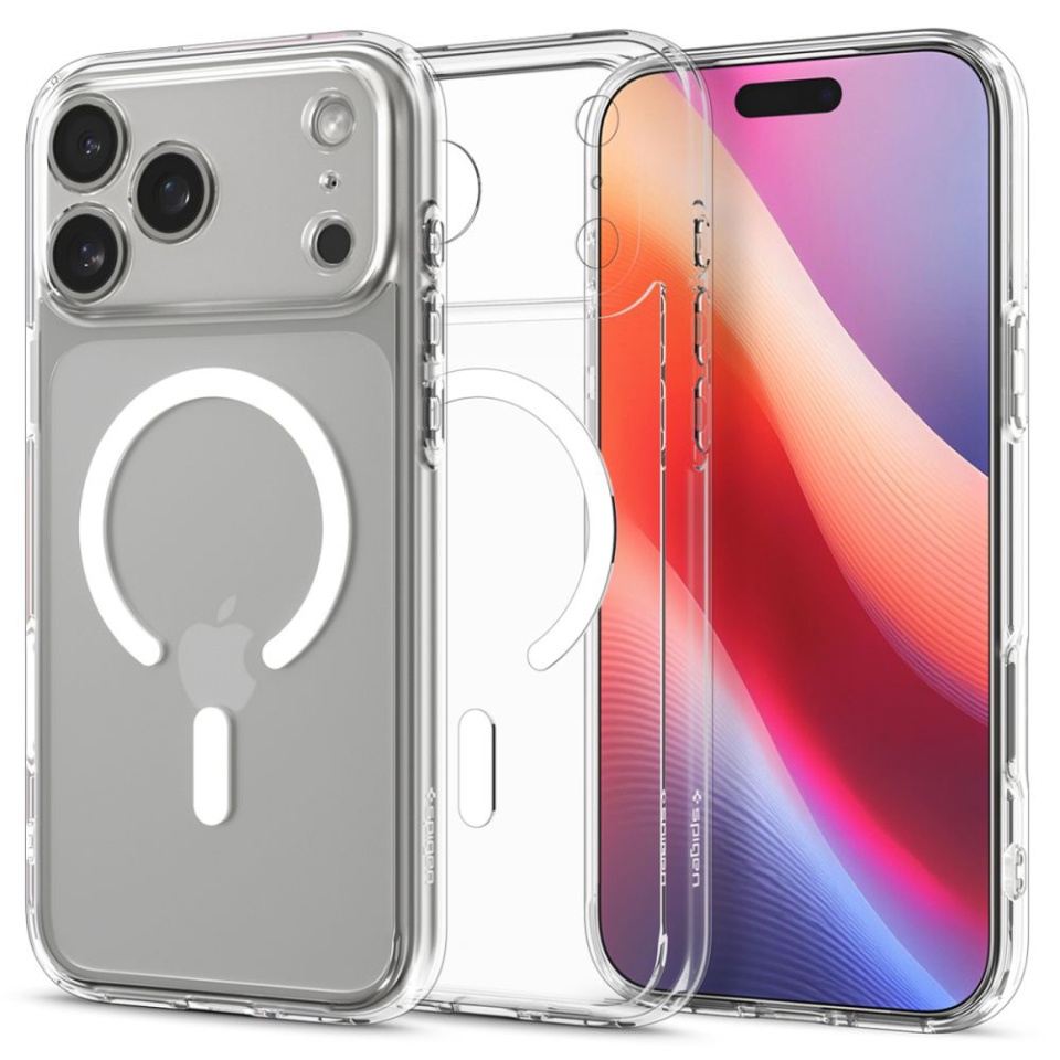 Husa pentru iPhone 17 Pro Max, Ultra Hybrid T MagSafe, Spigen, Transparenta