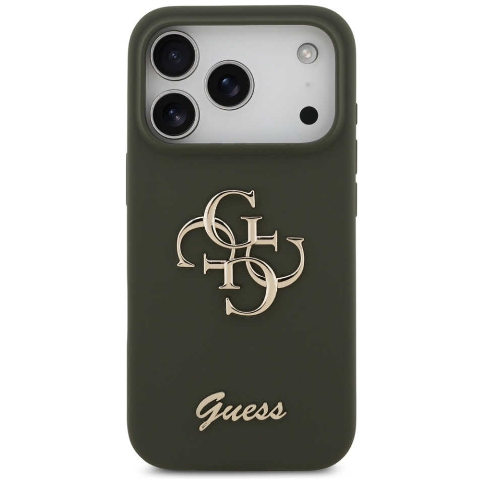 Husa pentru iPhone 17 Pro, Silicone Big 4G Script, Protectie Slim, Kaki - 1 | YEO