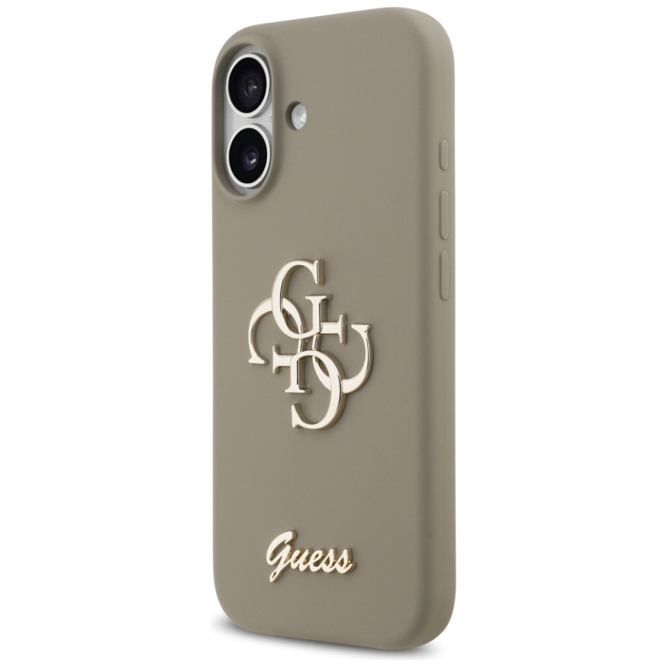 Husa pentru iPhone 17, Silicone Big 4G Script, Protectie Slim, Maro - 2 | YEO