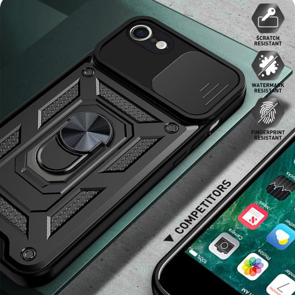 Husa pentru iPhone 6/ 6S, SKYDDAR INNOVATION, CamShield, Roz, set cu sticker - 2 | YEO