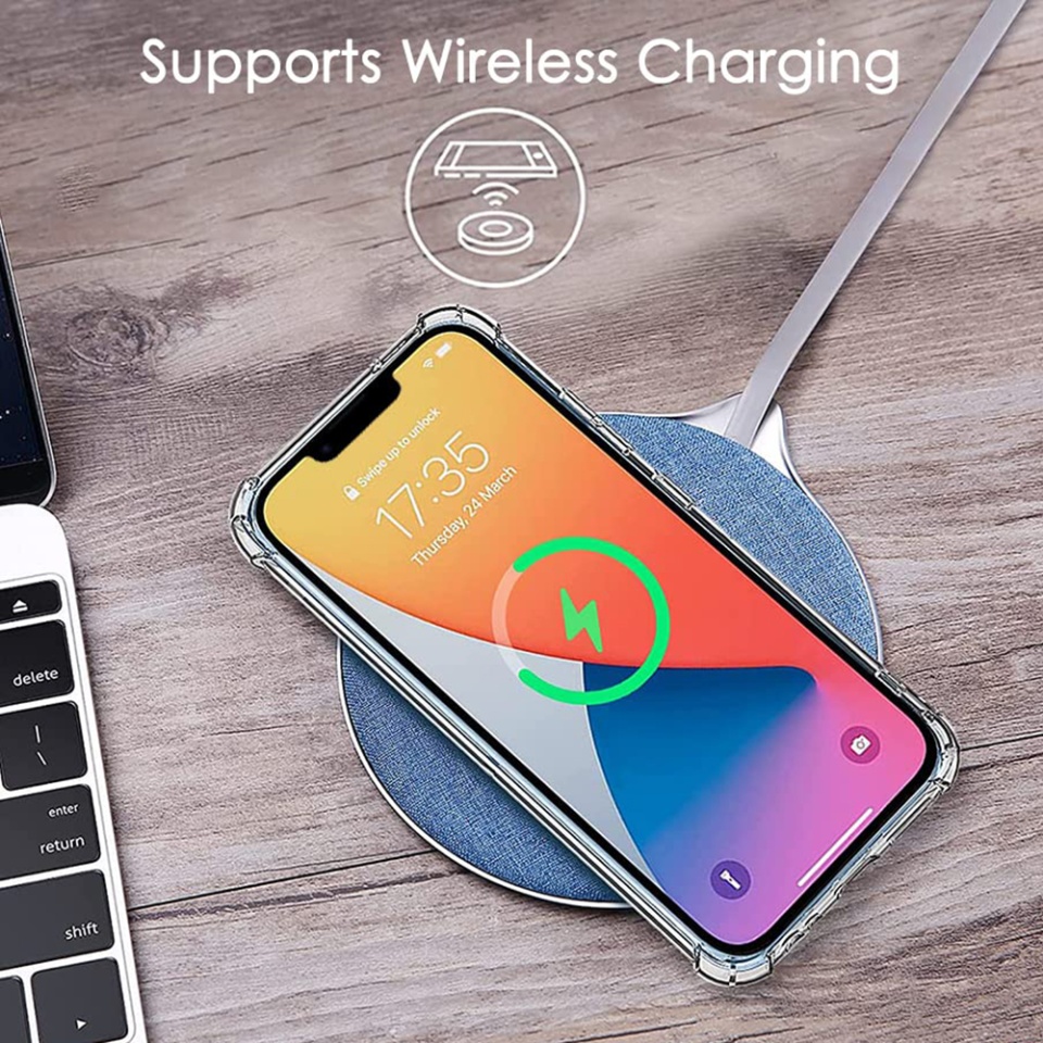 Husa pentru iPhone 8 Plus / 7 Plus , SKYDDAR INNOVATION, Shockproof Clear din Silicon Slim, Transparenta, set cu sticker - 3 | YEO
