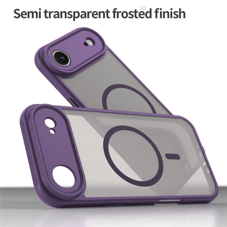 Husa pentru iPhone Air, SKYDDAR INNOVATION, HaloFrost MagSafe II, Antisoc, set cu sticker, Mov - 2 | YEO