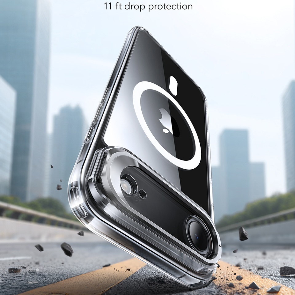 Husa pentru iPhone Air, slim, ESR Classic Hybrid HaloLock Kickstand, Transparenta - 1 | YEO