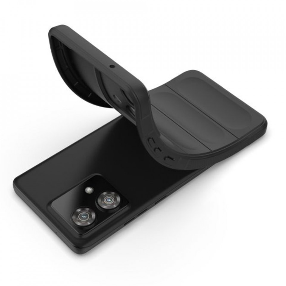 Husa pentru Motorola Edge 40 Neo eleganta, din silicon mat, SKDR Vogue - Negru - 2 | YEO