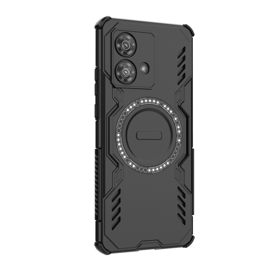 Husa pentru Motorola Edge 40 Neo, SKYDDAR INOVATION, ArmorMag, Magsafe, set cu sticker, Negru - 2 | YEO