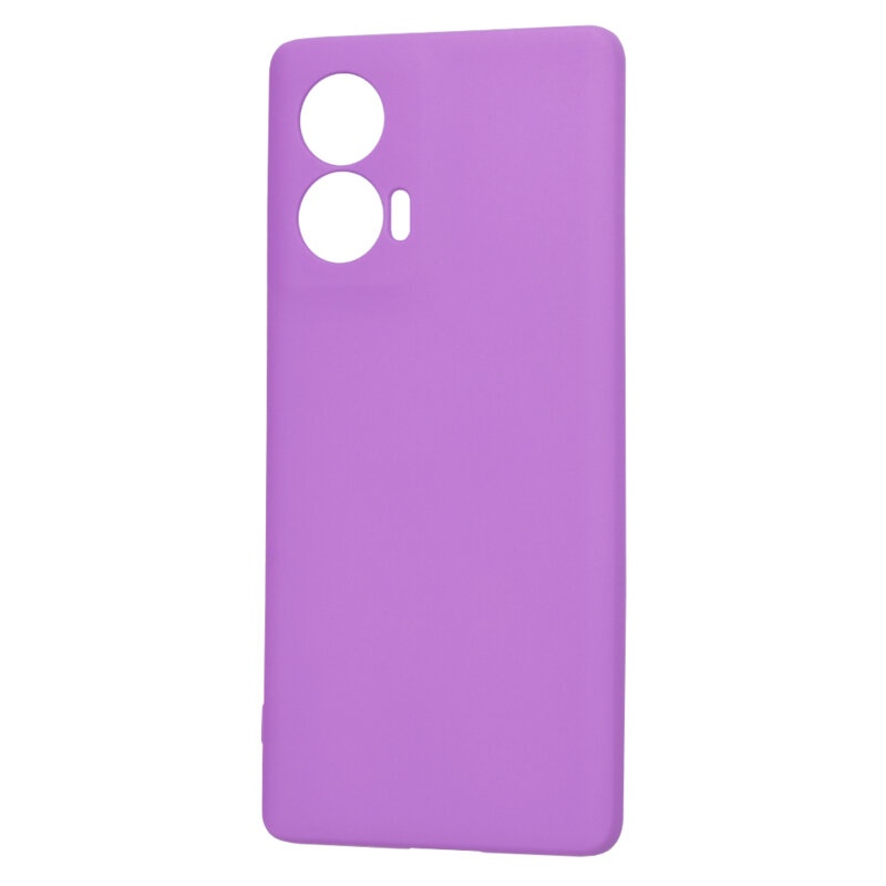 Husa pentru Motorola Edge 50 Fusion din Silicon Catifelat, Protectie Premium, Skyddar SoftElegance - Mov - 3 | YEO